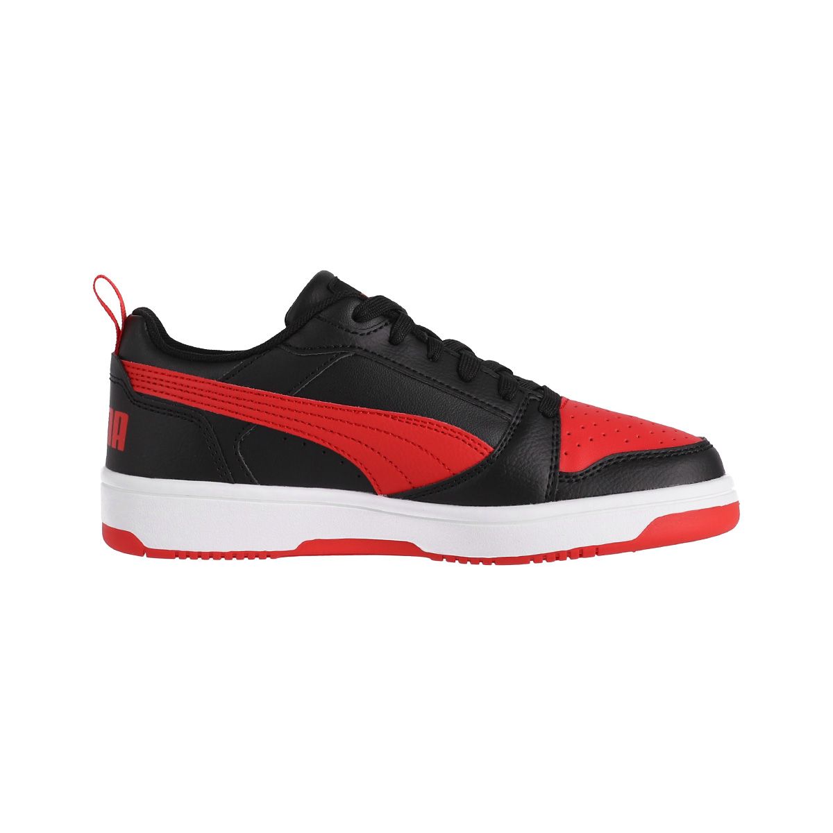 PUMA - Zapatilla Puma Rebound V6 Mid Joven Negras/Blancas