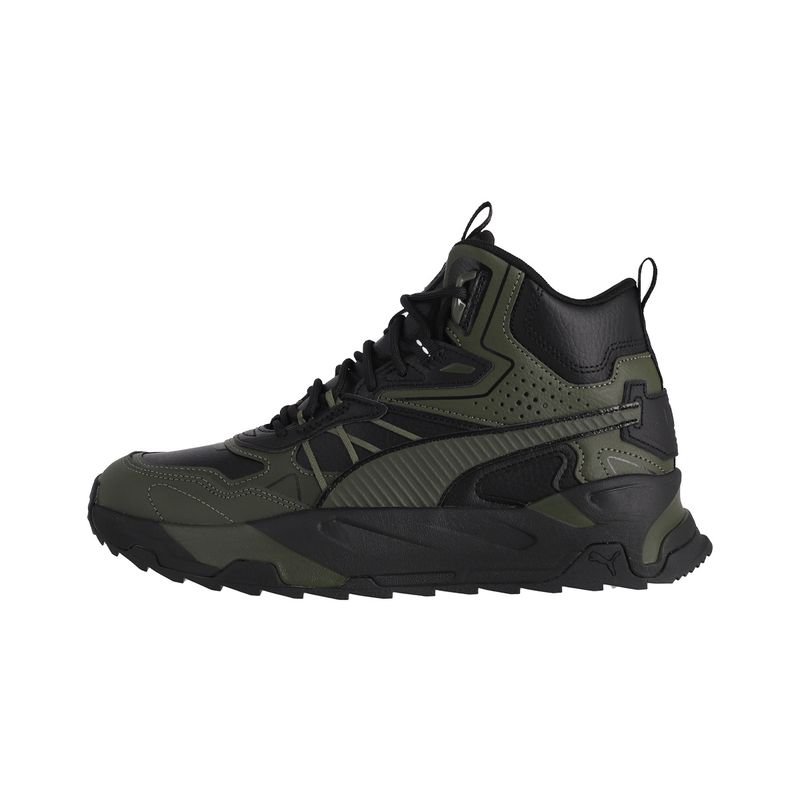 PUMA - Zapatilla Puma Trinity Mid Hybrid Hombre Verdes/Negras