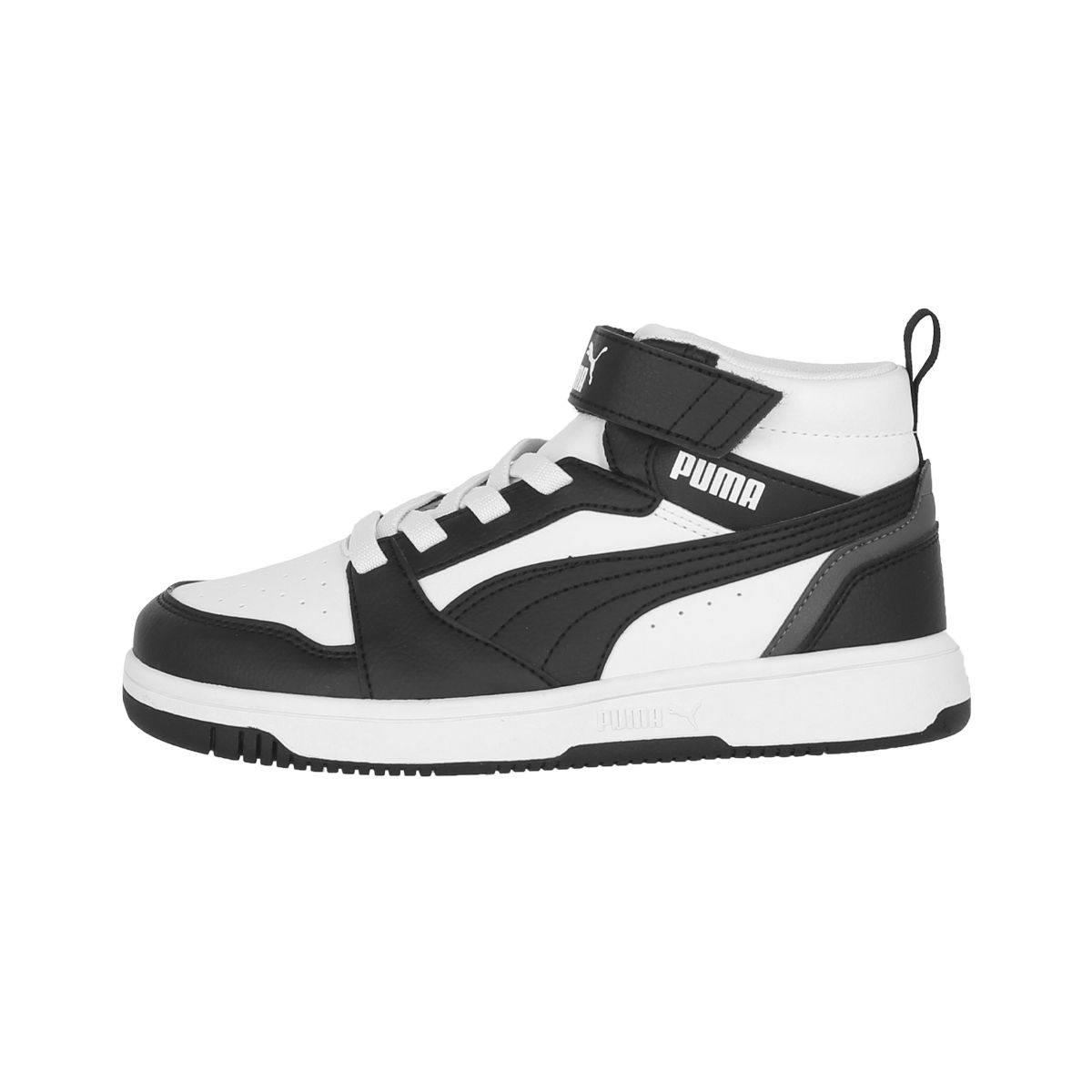 PUMA - Zapatilla Puma Rebound V6 Mid Niño Black/White