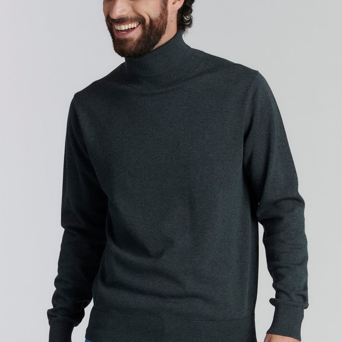 FEROUCH - Sweater Turtle Neck F Smart Casual Gris Ferouch