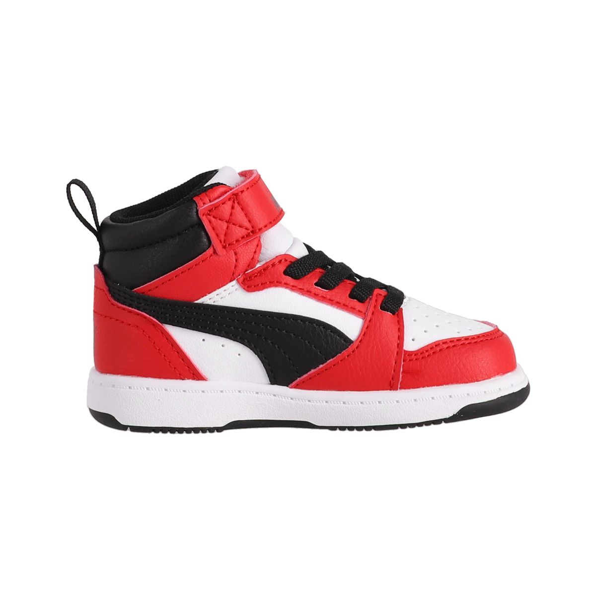 PUMA - Zapatilla Puma Rebound V6 Mid Niños TD Blancas/Rojas/Negras