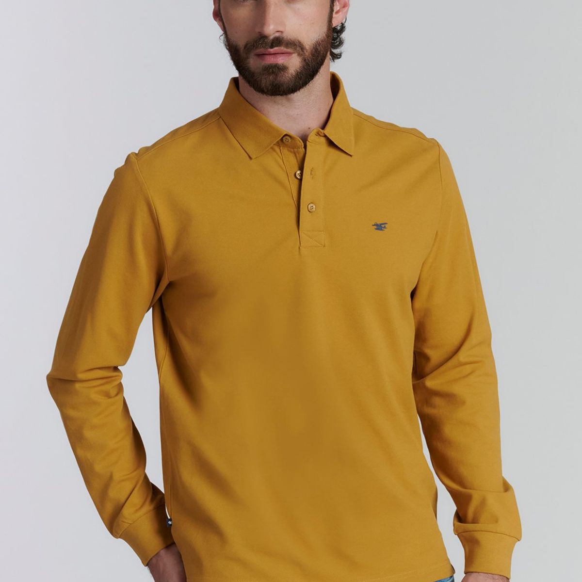 FEROUCH - Polera Básica  Dakota Fr Amarillo Ferouch