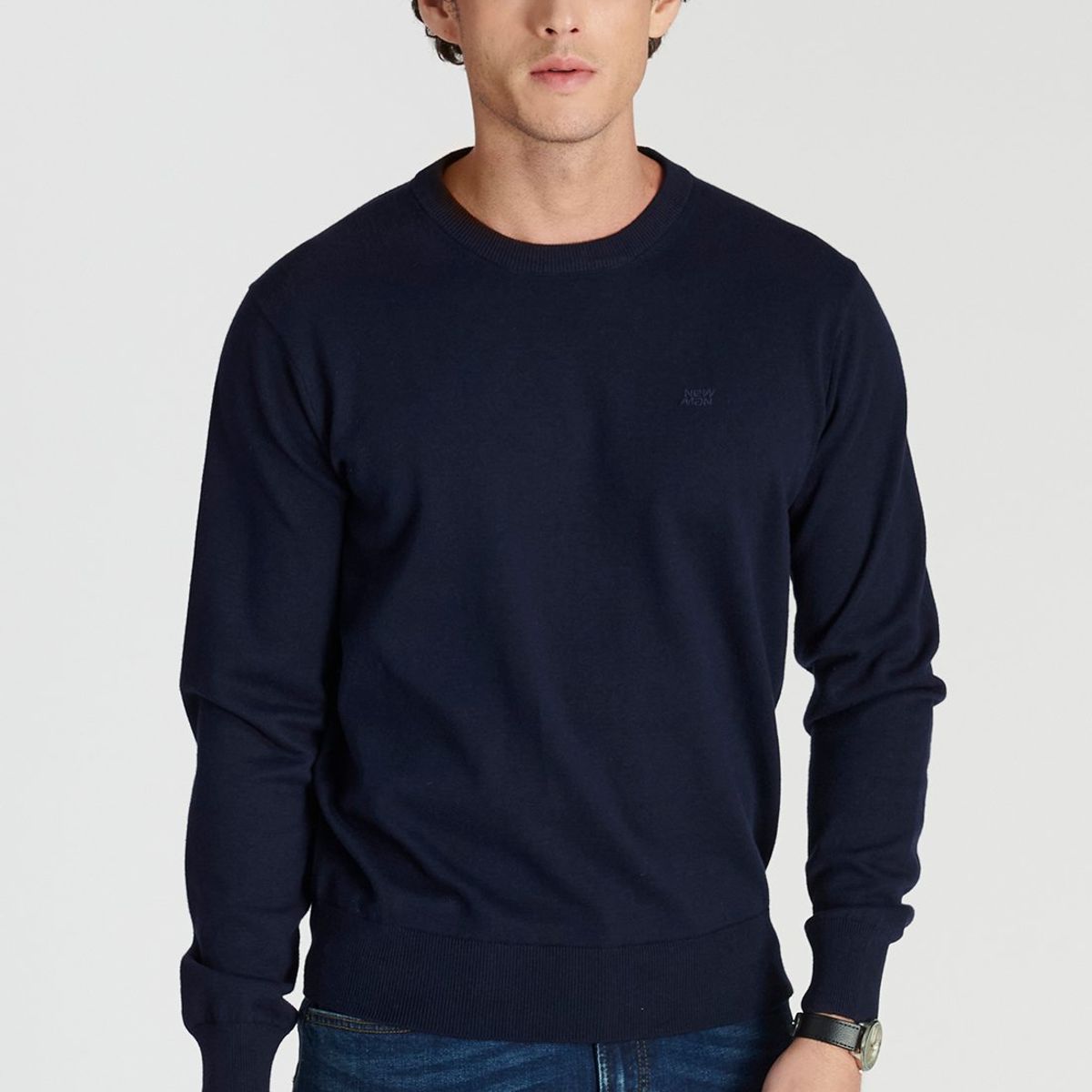 NEW MAN - Sweater Toledo Heritage Azul Newman