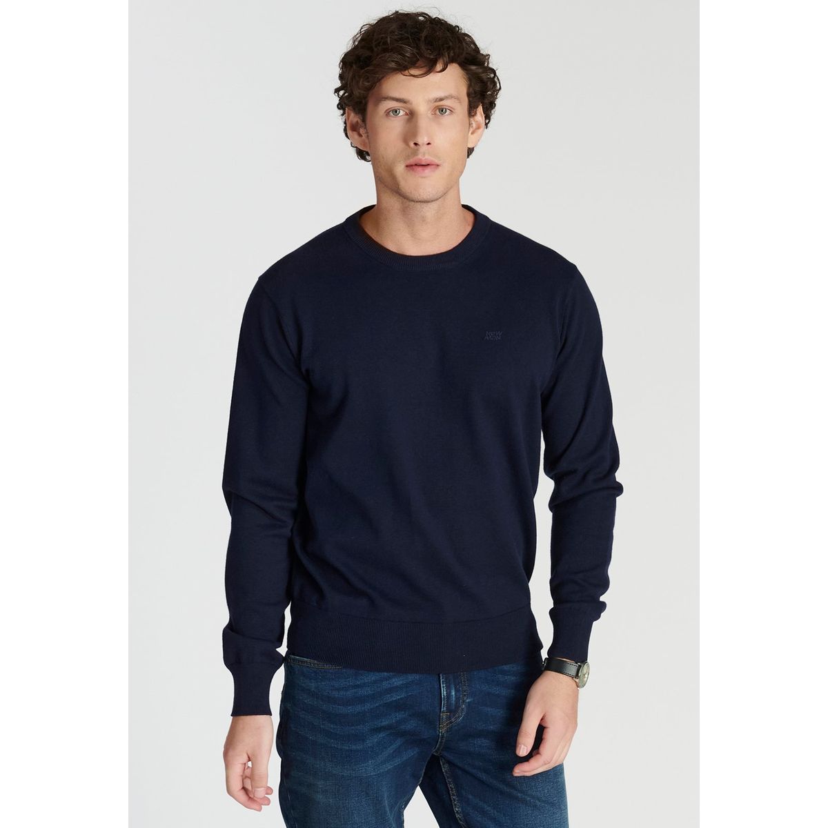 NEW MAN - Sweater Toledo Heritage Azul Newman