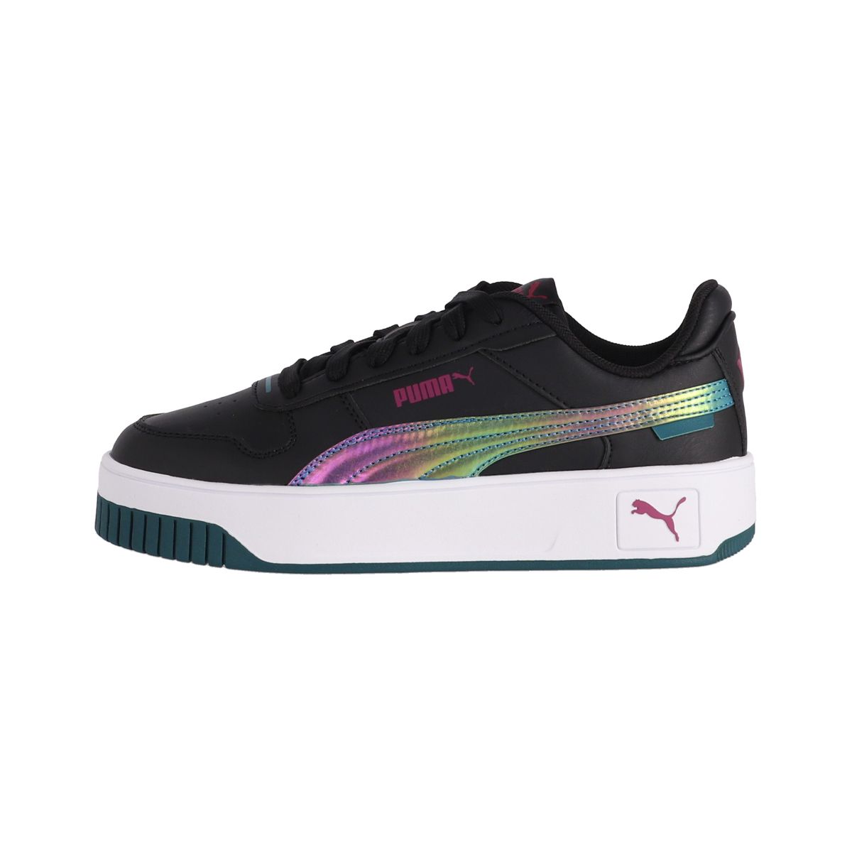 PUMA - Zapatilla Puma Carina Street Bouncy Sky Joven Negras/Celeste