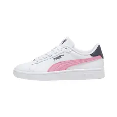 PUMA - Zapatillas Urbanas Smash 3.0 Leather Joven Blanca/Rosa