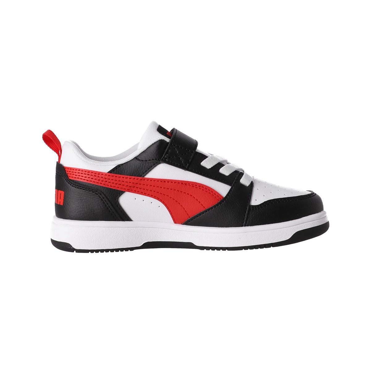PUMA - Zapatilla Puma  Rebound v6 Niños Negras/Blancas/Rojas