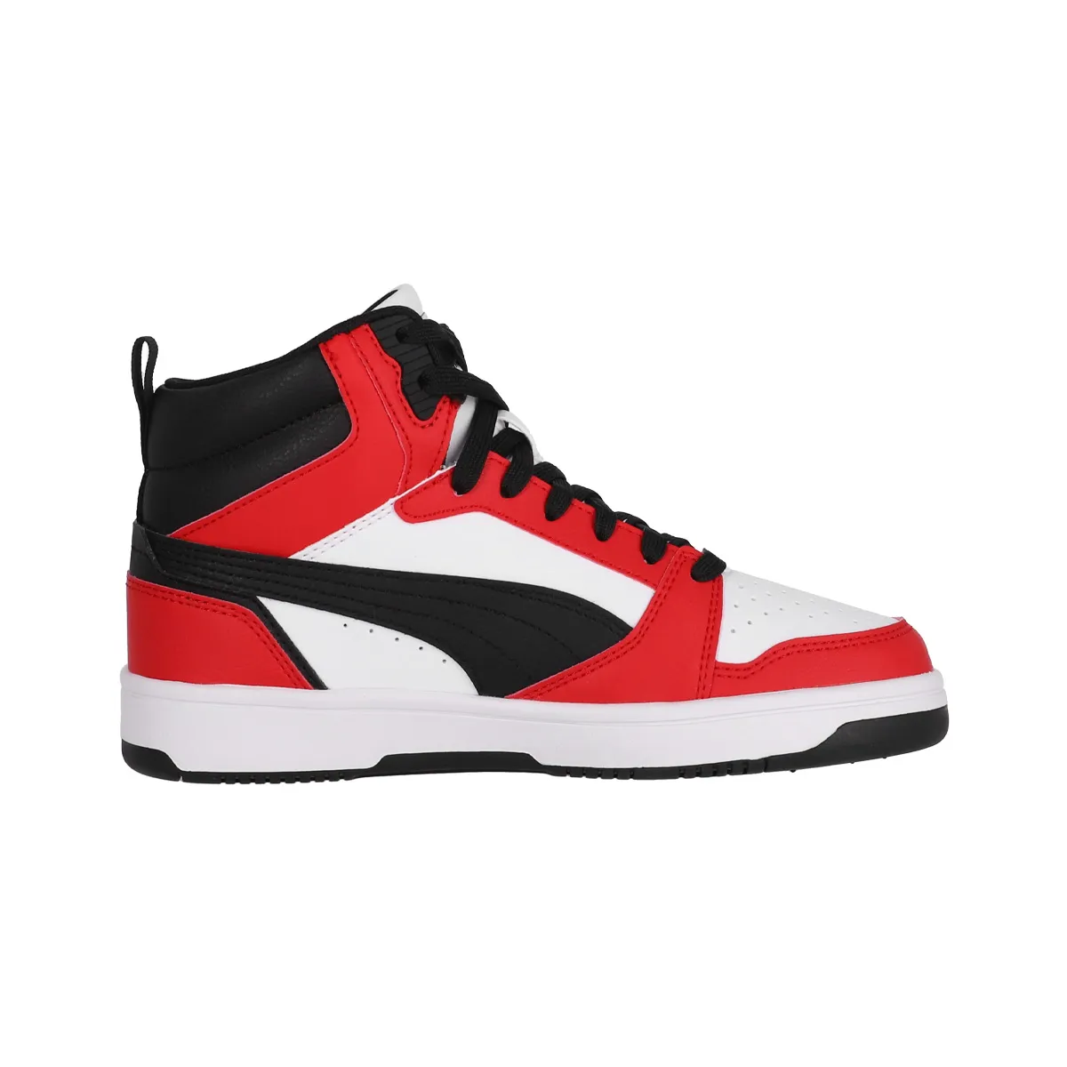 PUMA - Zapatilla Puma Rebound V6 Mid Joven White/Red/Black