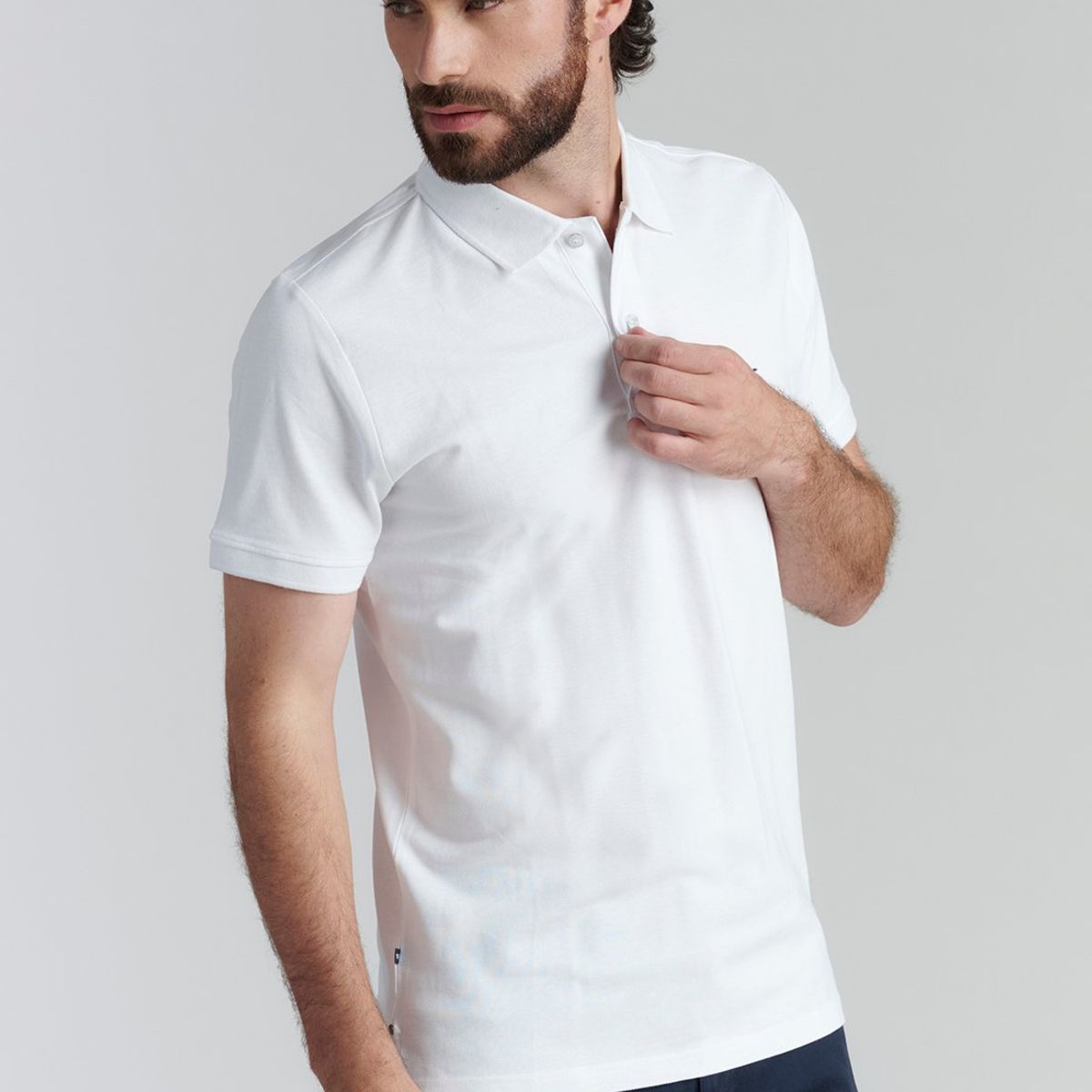 FEROUCH - Polera Básica Pique Fr Blanco Ferouch