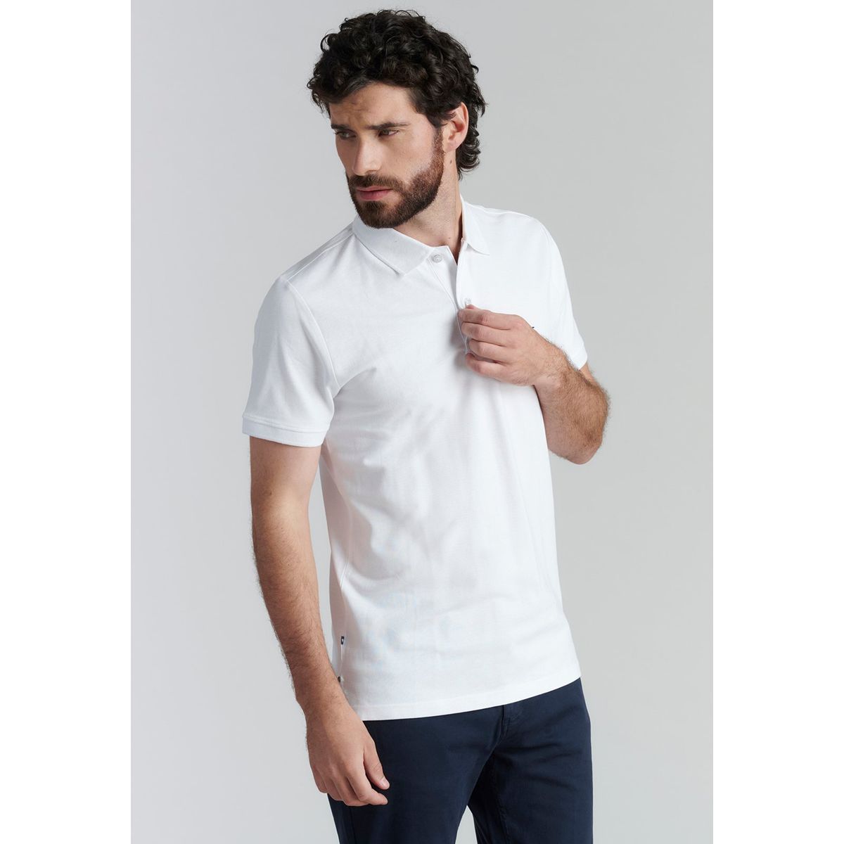 FEROUCH - Polera Básica Pique Fr Blanco Ferouch