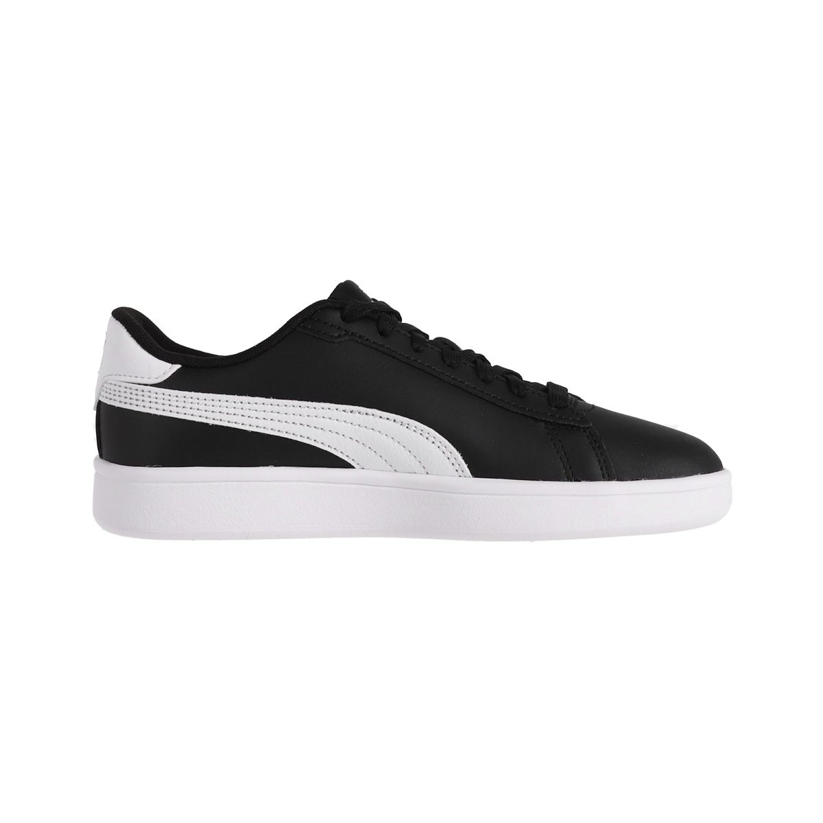PUMA - Zapatilla Puma Smash 3.0 Leather Joven Negras/Blancas