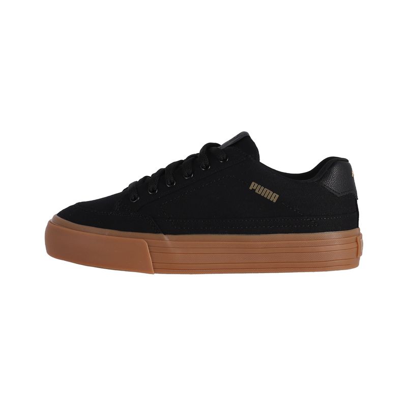 PUMA - Zapatilla Puma Court Classic Vulc Hombre Negras/Café