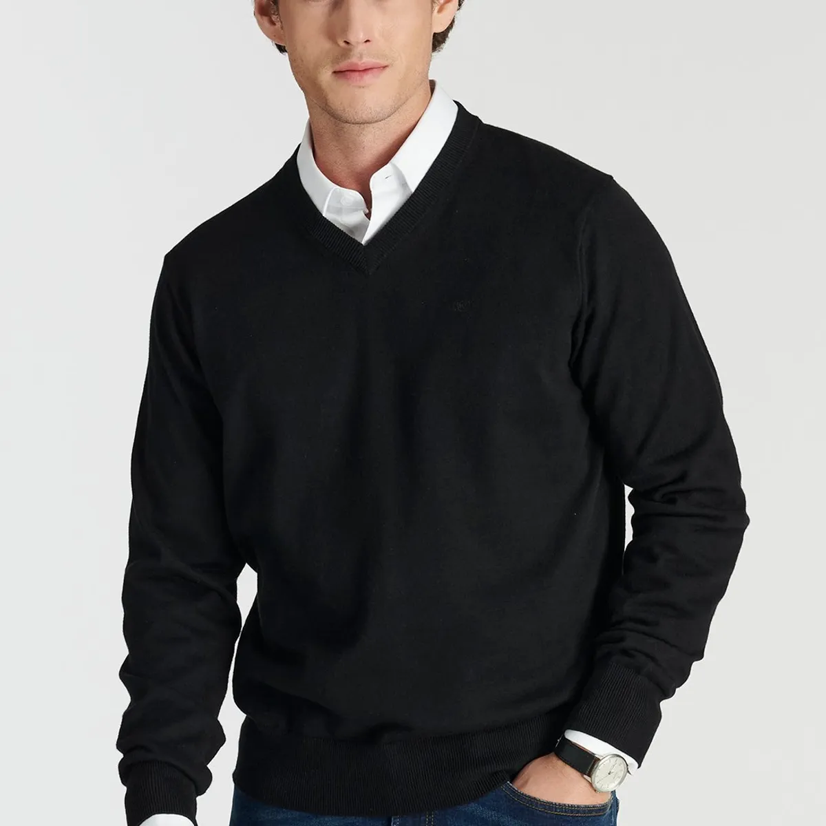 NEW MAN - Sweater Merida Heritage Negro Newman