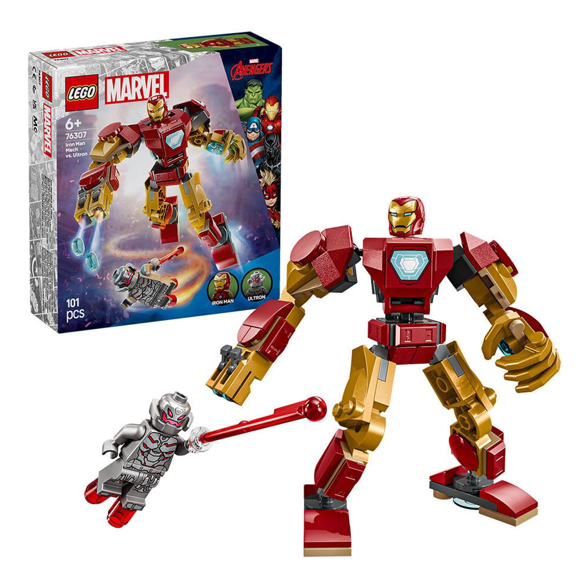 LEGO - LEGO Marvel Armadura Robótica de Iron Man vs Ultrón - 76307