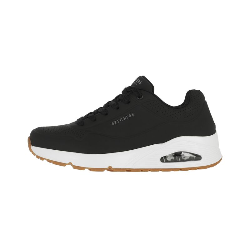 SKECHERS - Zapatilla Skechers Uno - Stand On Air Hombre Black/White