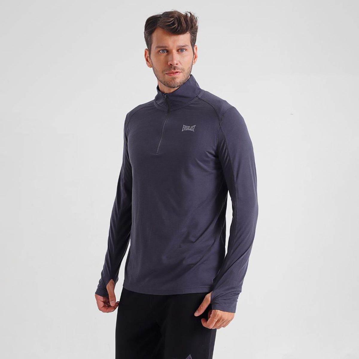EVERLAST - Polera M/L Qtr Zip Running Everlast