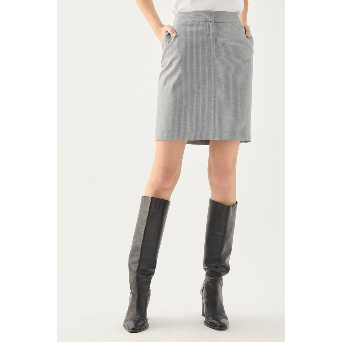 ASH - Falda Corta Gris Mujer Ash