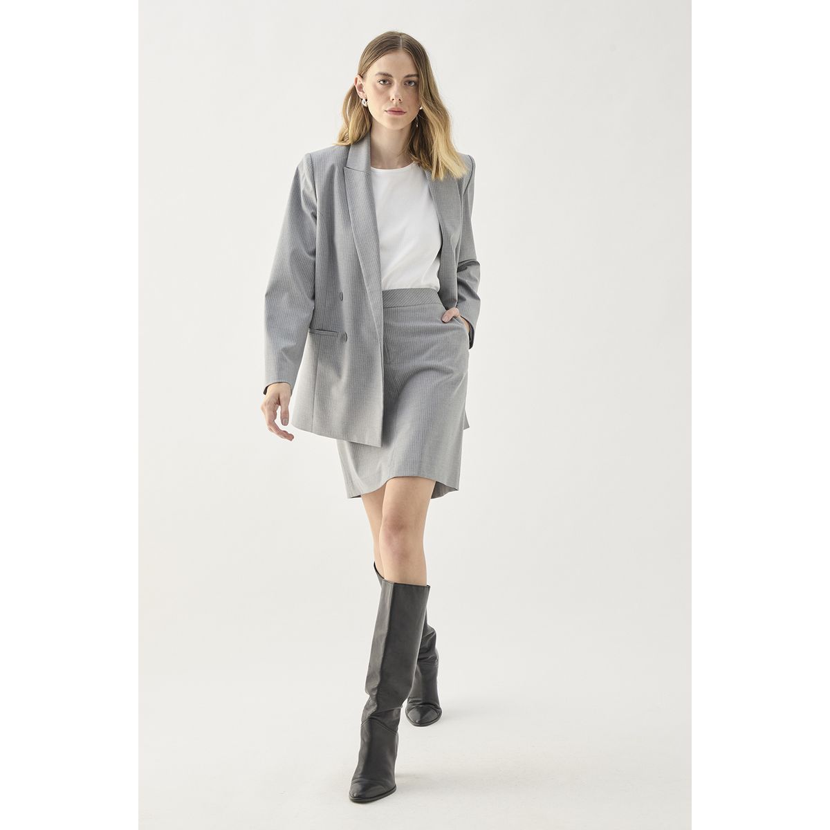 ASH - Falda Corta Gris Mujer Ash