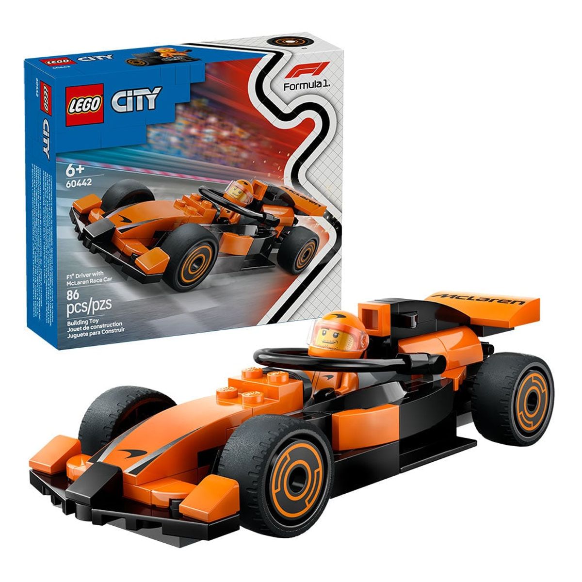 LEGO - LEGO Piloto de F1 con Auto McLaren - 60442