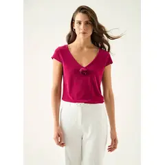 ASH - Polera Lisa fucsia
