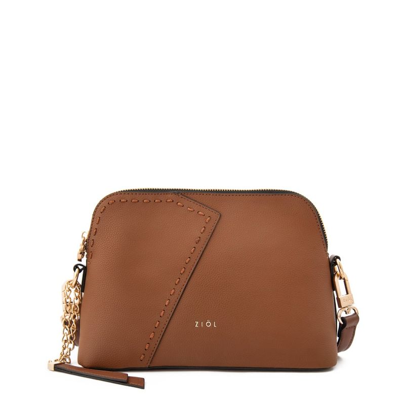 ZIOL - Cartera bandolera mediana biel café