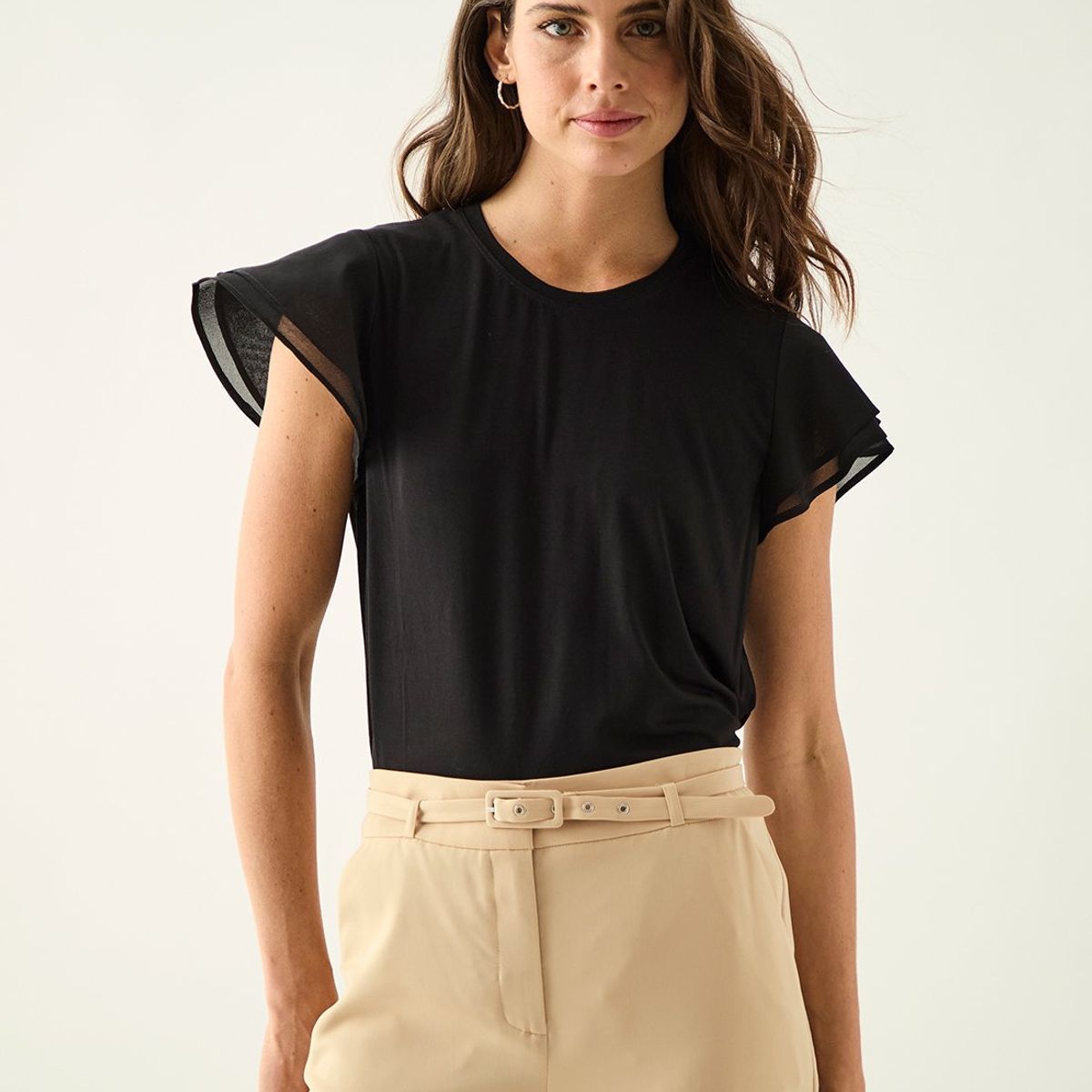 ASH - Polera Manga Corta Negro Mujer Ash