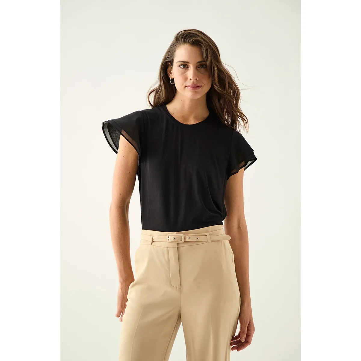 ASH - Polera Manga Corta Negro Mujer Ash