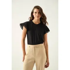 ASH - Polera Manga Corta Negro Mujer