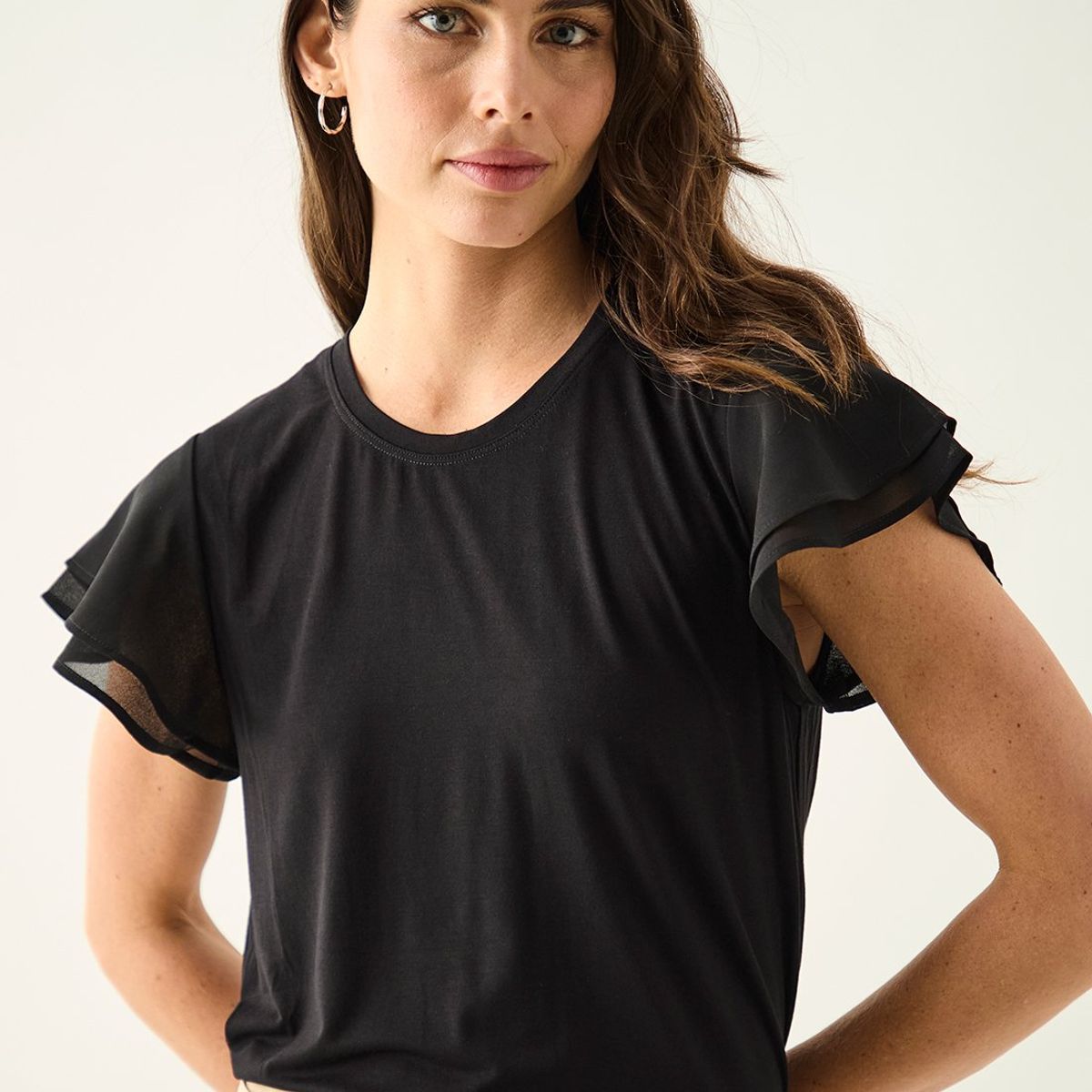 ASH - Polera Manga Corta Negro Mujer Ash