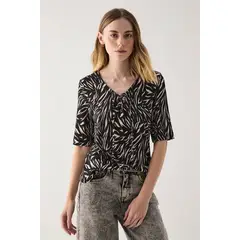 ASH - Polera Manga Larga Negro Mujer