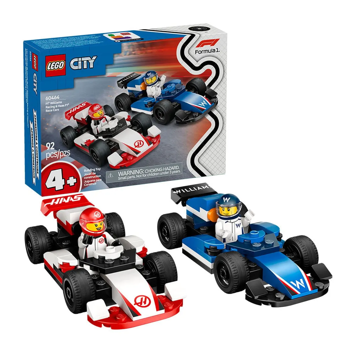 LEGO - LEGO City Autos de F1 Williams Racing y Haas F1 - 60464