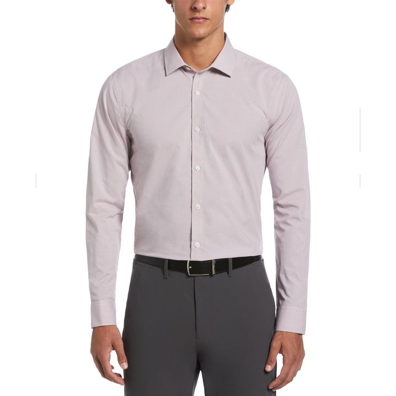 ORIGINAL PENGUIN - Camisa De Hombre Formal Algodón Microdiseño Burdeo Original Penguin