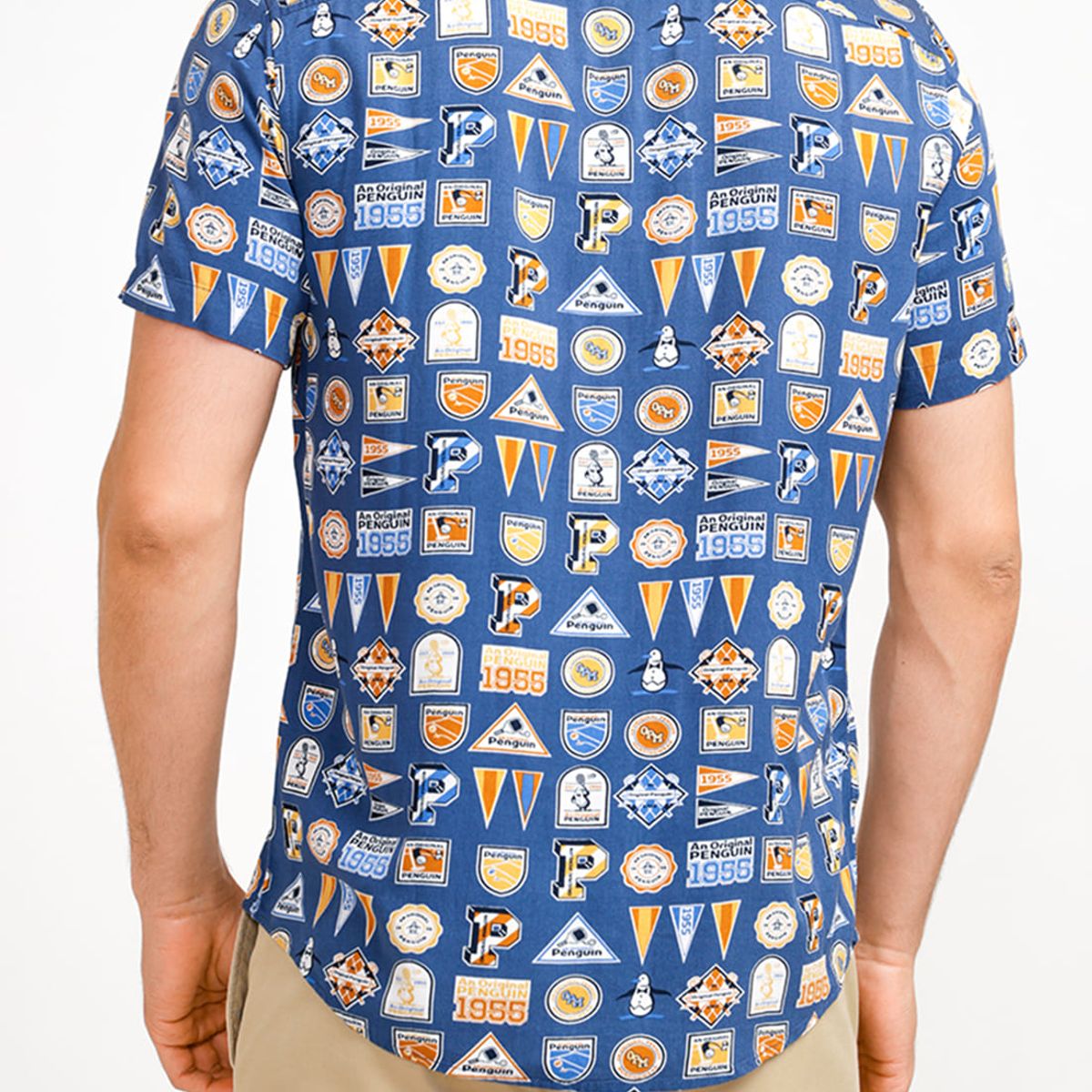 ORIGINAL PENGUIN - Camisa De Hombre Lenzing TM Ecovero Estampado Azul