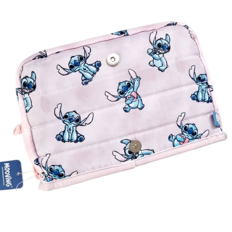 MOOVING - Estuche Lapices Slim Rectacular Textil Stitch Rosa
