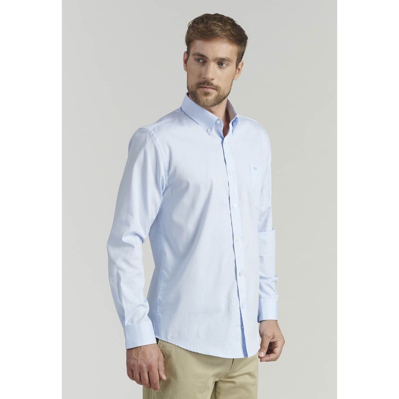 FEROUCH - Camisa Smart Casual Oxford Sc Celeste Ferouch
