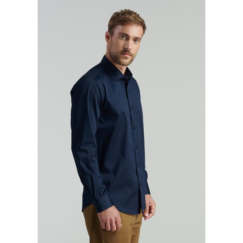 FEROUCH - Camisa Dublin Smart Casual Azul Ferouch