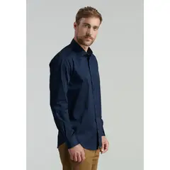 FEROUCH - Camisa Dublin Smart Casual Azul
