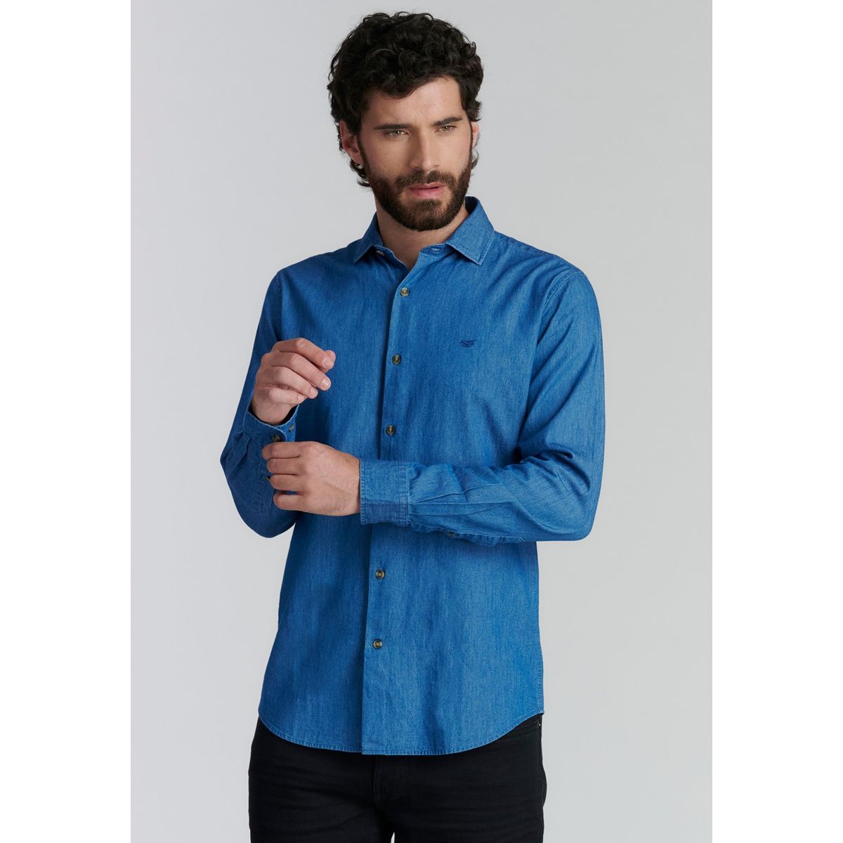 FEROUCH - Camisa Manhattan Fr Azul Ferouch