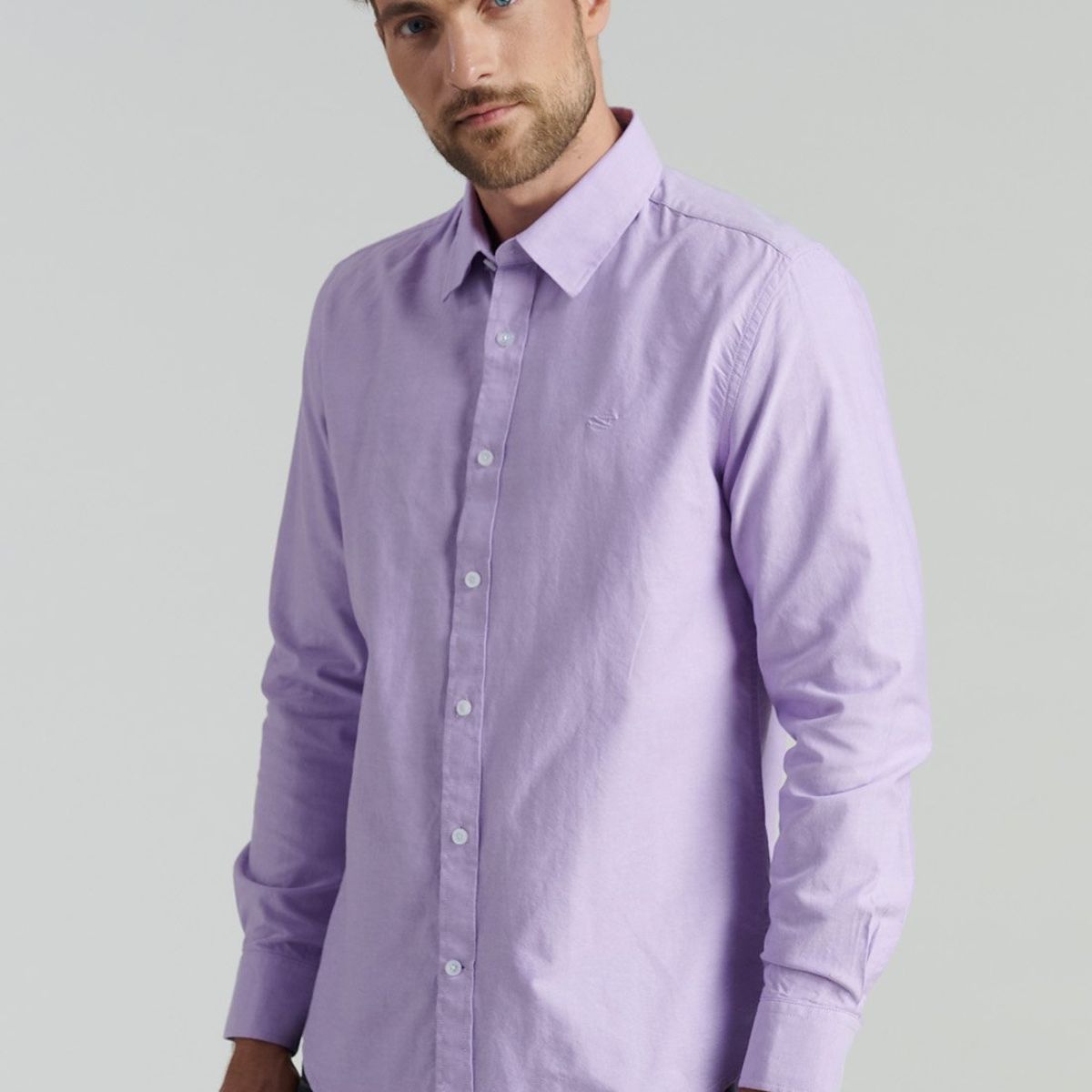 FEROUCH - Camisa Sport Oxford Fr Morado Ferouch