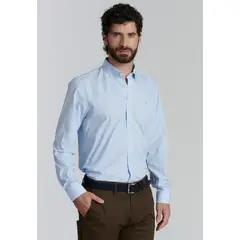 FEROUCH - Camisa Chicago Smart Casual Celeste