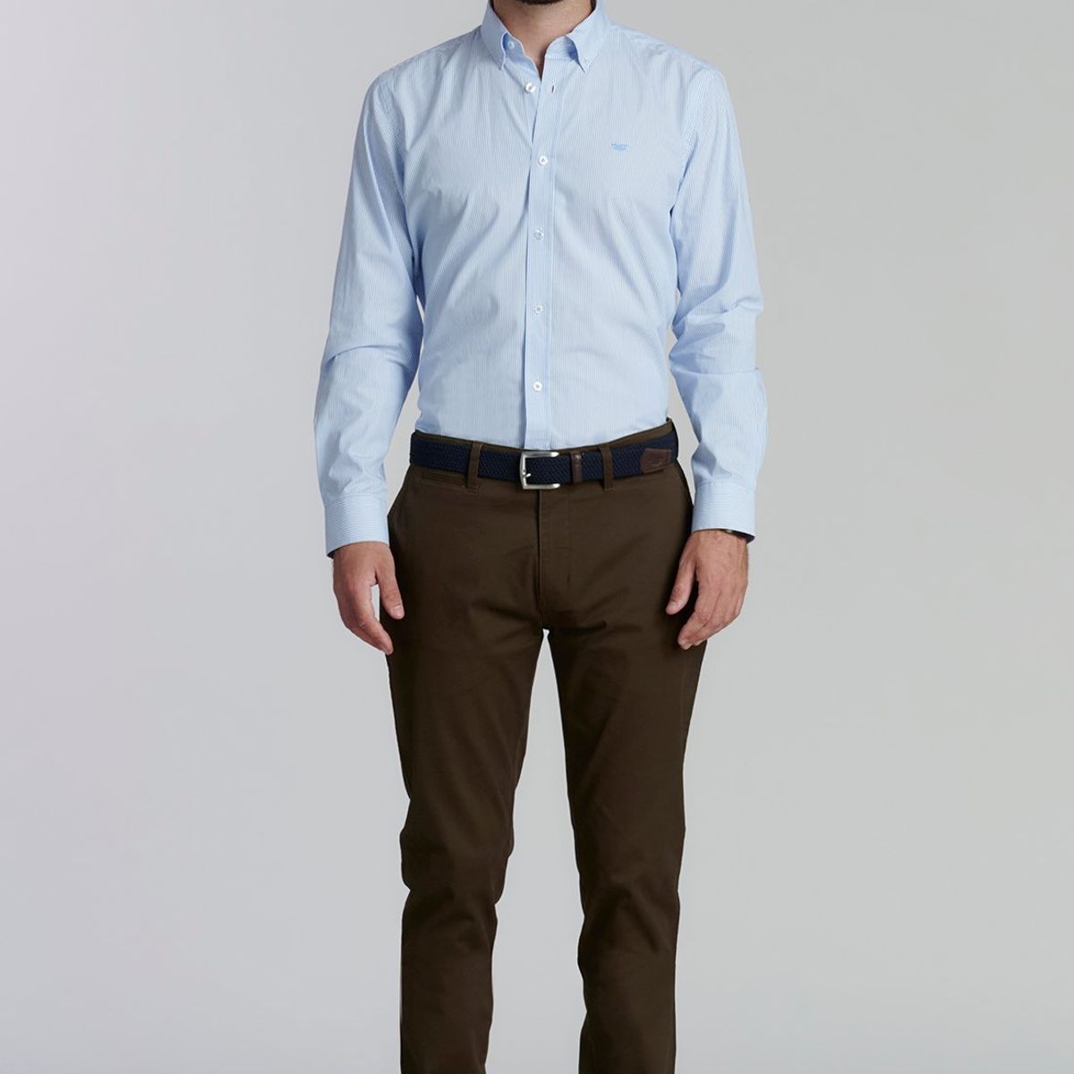 FEROUCH - Camisa Chicago Smart Casual Celeste Ferouch