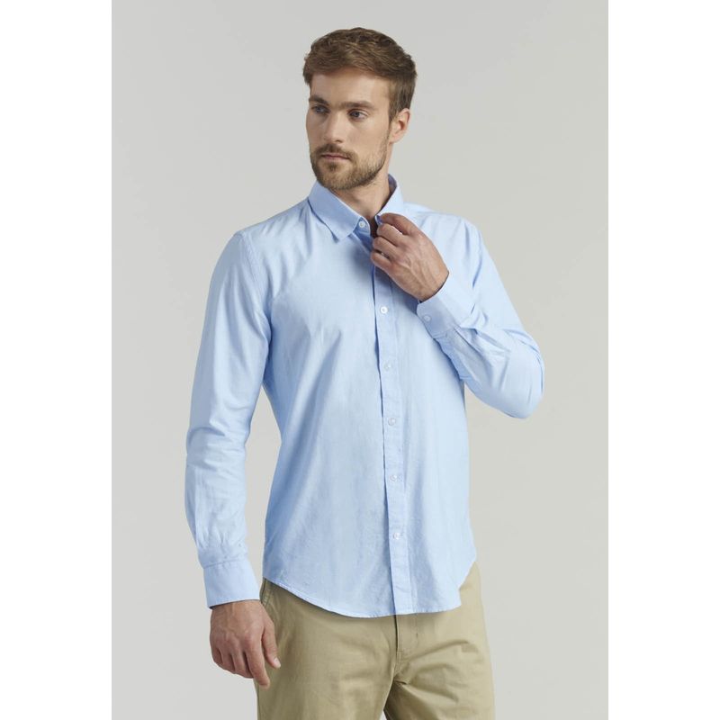 FEROUCH - Camisa Sport Oxford Fr Celeste Ferouch