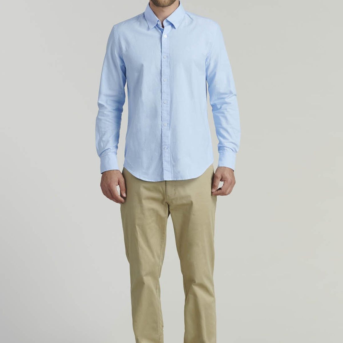 FEROUCH - Camisa Sport Oxford Fr Celeste Ferouch
