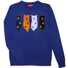 MPROPIA - Sweater Mujer Algodón Otoño Invierno Tejido Suave Diseño Gatito 536