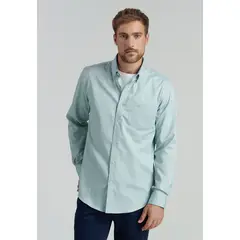 FEROUCH - Camisa Smart Casual Oxford Sc Verde