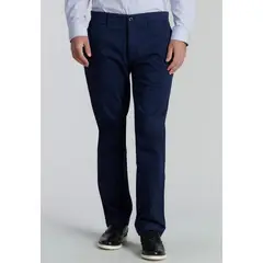 FEROUCH - Pantalón Twill Without Pleats L/33 Business Azul