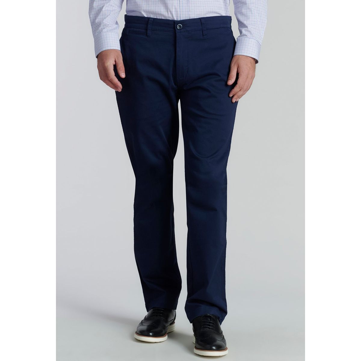 FEROUCH - Pantalón Twill Without Pleats L/33 Business Azul Ferouch