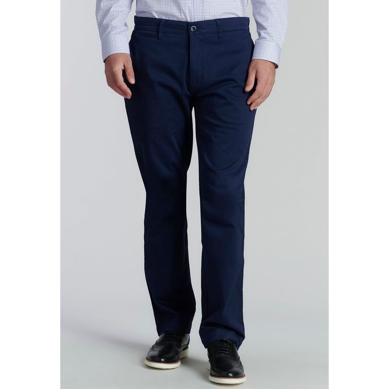 FEROUCH - Pantalón Twill Without Pleats L/33 Business Azul Ferouch