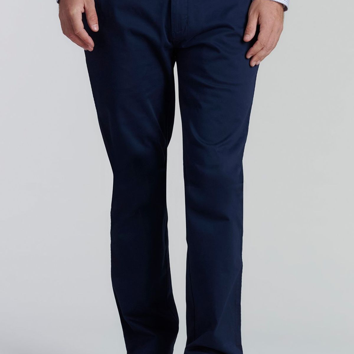 FEROUCH - Pantalón Twill Without Pleats L/33 Business Azul Ferouch