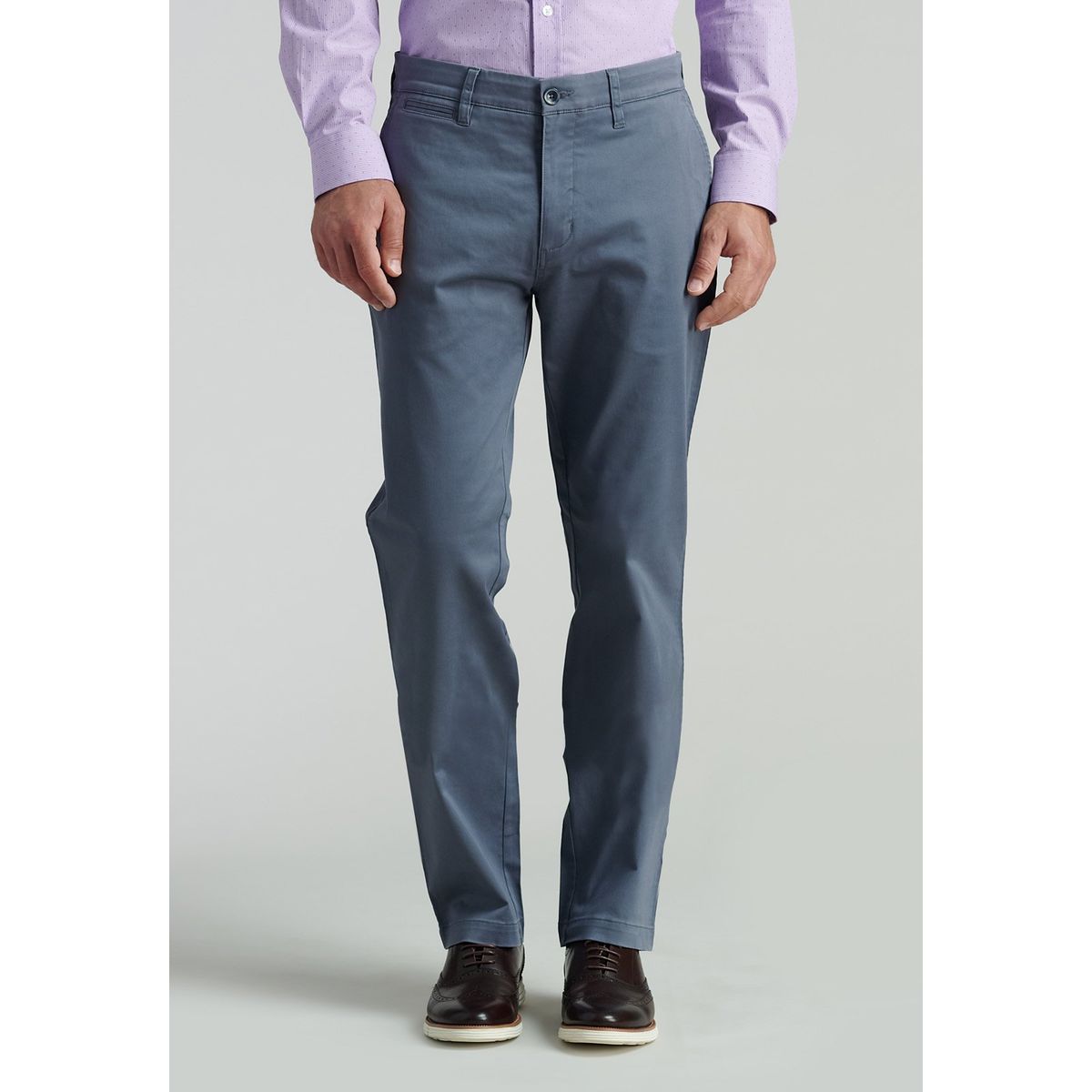 FEROUCH - Pantalón Twill Without Pleats L/33 Business Gris Ferouch